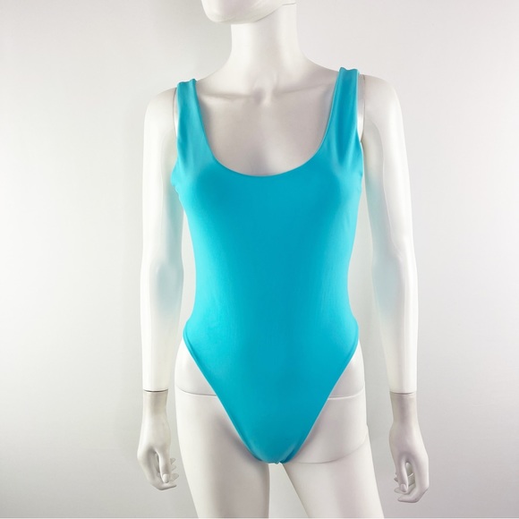 Two Wolves Swimwear Women's Sky Blue One Piece Bathingsuit Size M - Picture 1 of 11